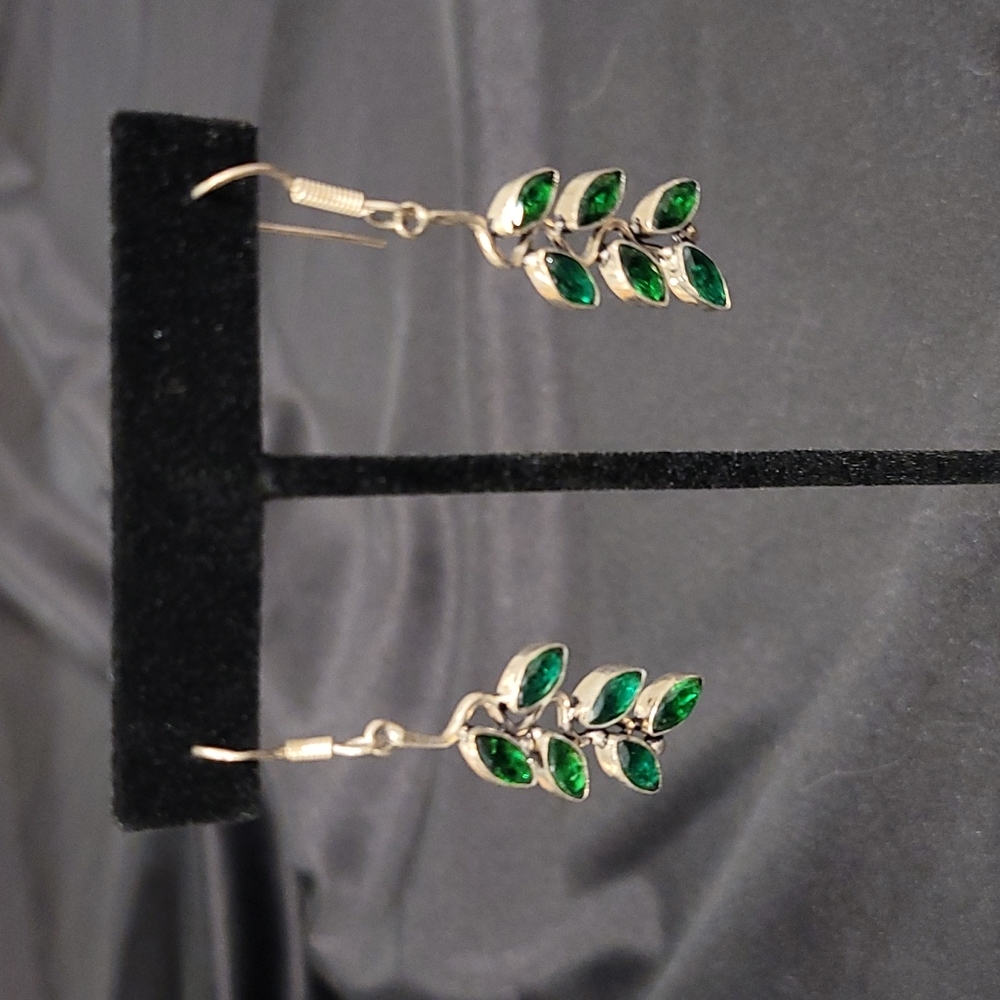 Green Quartz & Sterling Silver Earrings